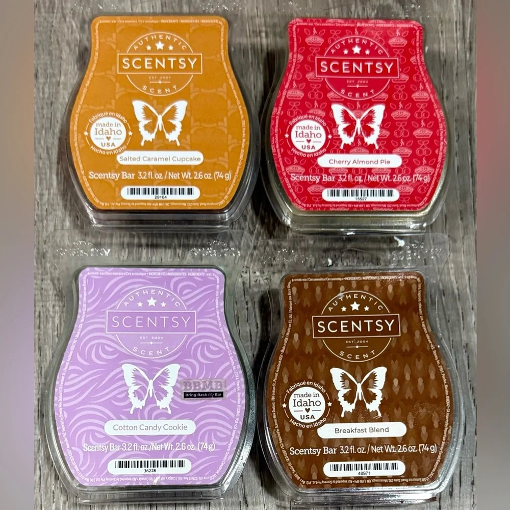 Scentsy Wax Melt Bundle | Salted Caramel Cherry Almond Cotton Candy Breakfast